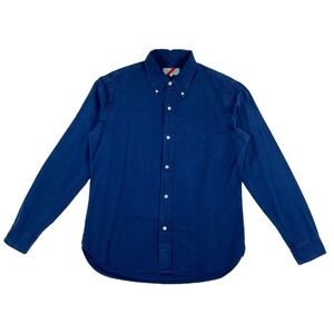 Best Made Co Button Down Shirt Men's Medium Navy Blue Cotton Long Sleeve